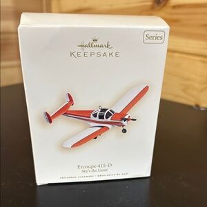 Hallmark Red and White Toy Car Ornament